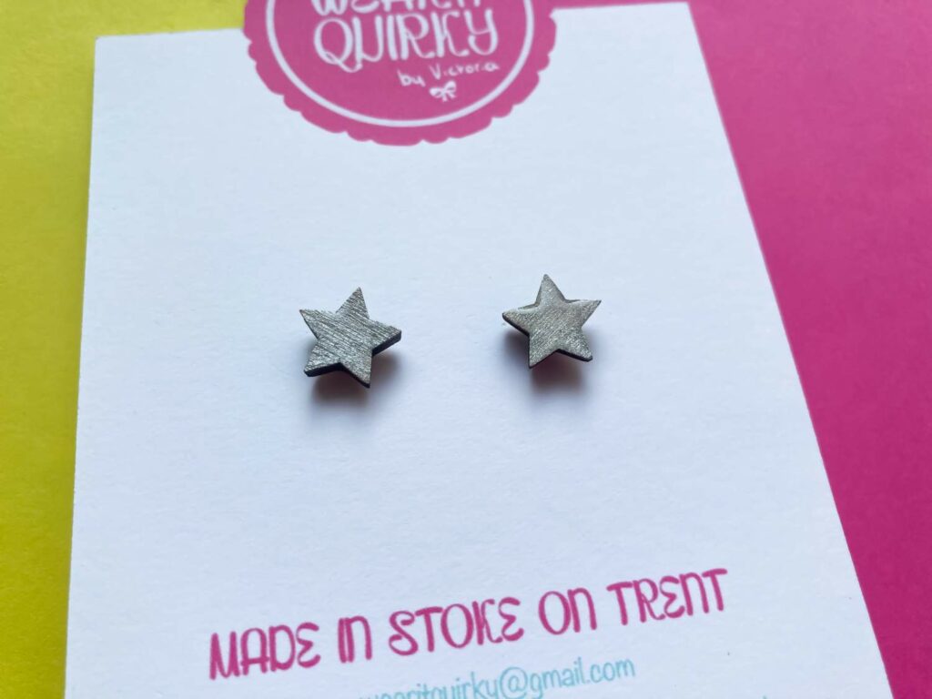 Mini Metallic Star Stud Earrings
