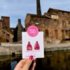 Bottle Kiln in Hot Pink Floral Stud Earrings