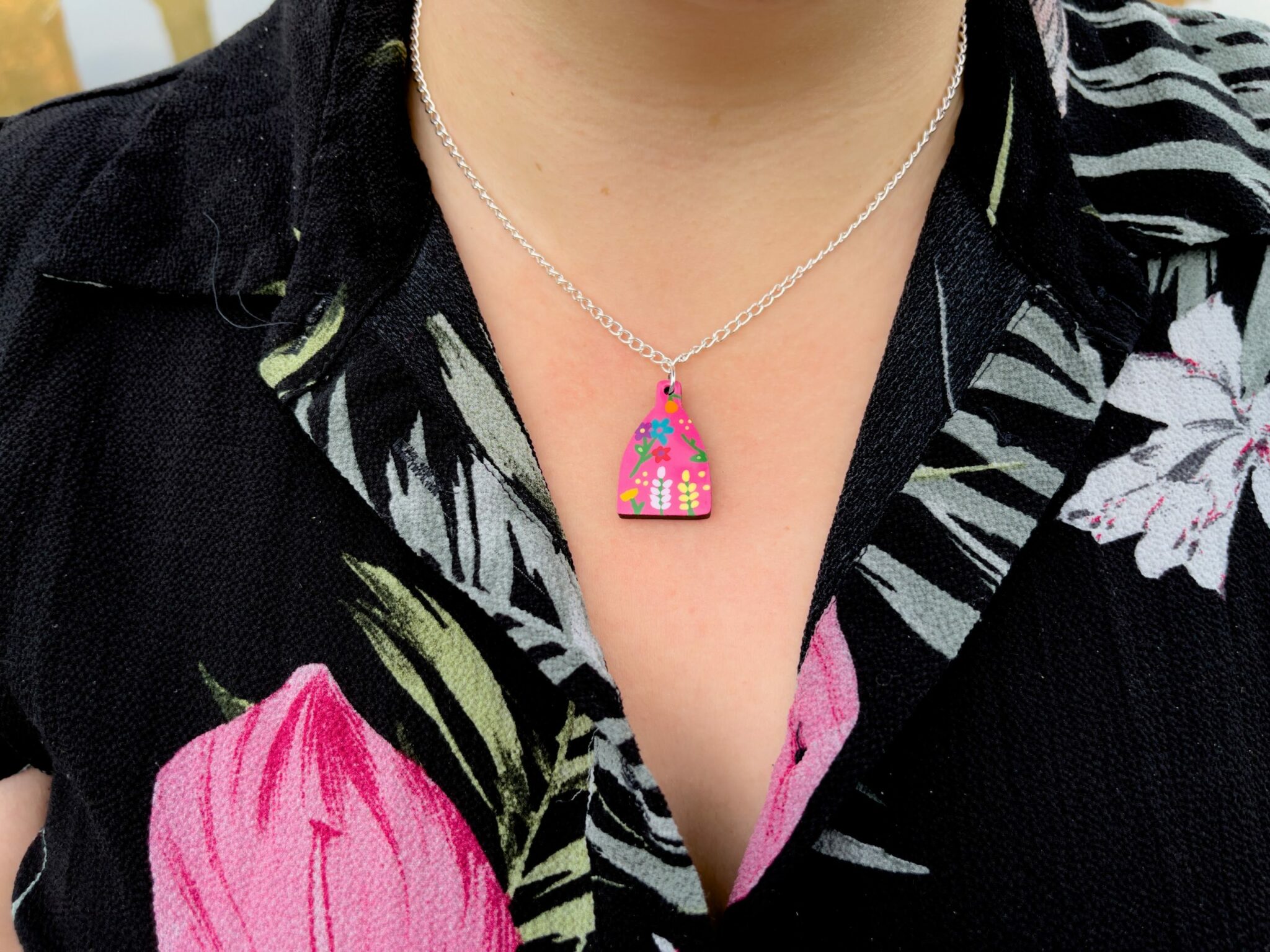 Custom order for Kerri - Cerise Hot Pink Fuschia Pearl Cluster necklace,  Bracelet & Earring Set
