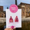 Bottle Kiln in Hot Pink Floral Stud Earrings