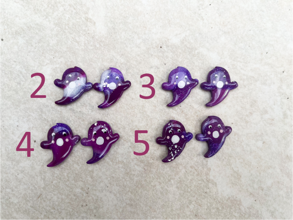 Purple Ghost Stud Earrings