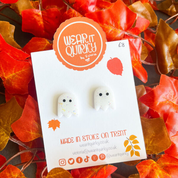 White Ghost Studs