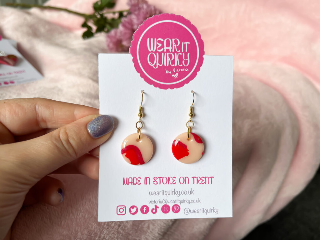 Cow Print Circle Earrings