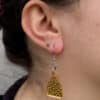 Bottle Kiln Gold Metallic Earrings