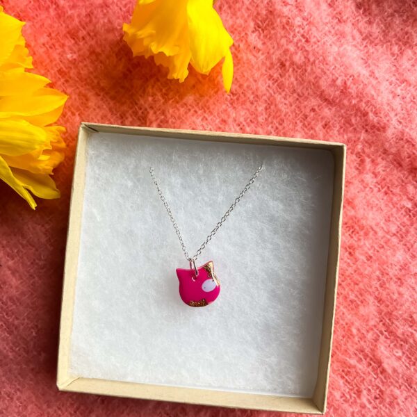 Pink Cat Necklace
