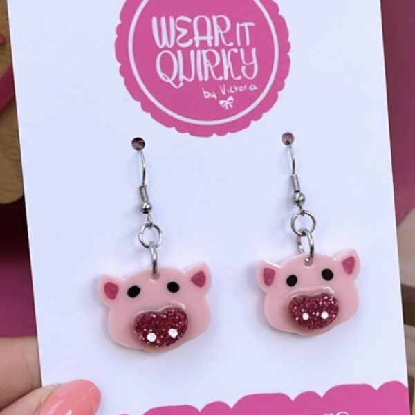 Pig Dangle Earrings