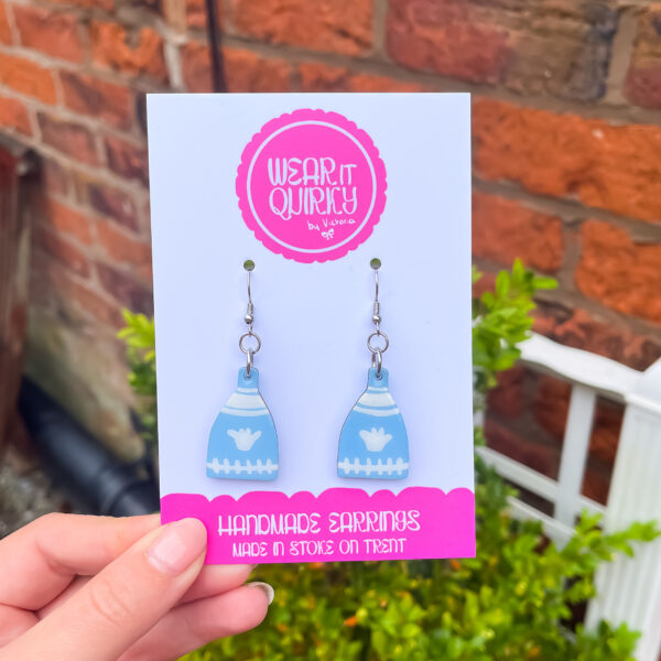 Bottle Kiln in Wedgwood Blue Earrings