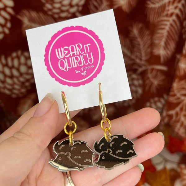 Hedgehog Dangle Earrings