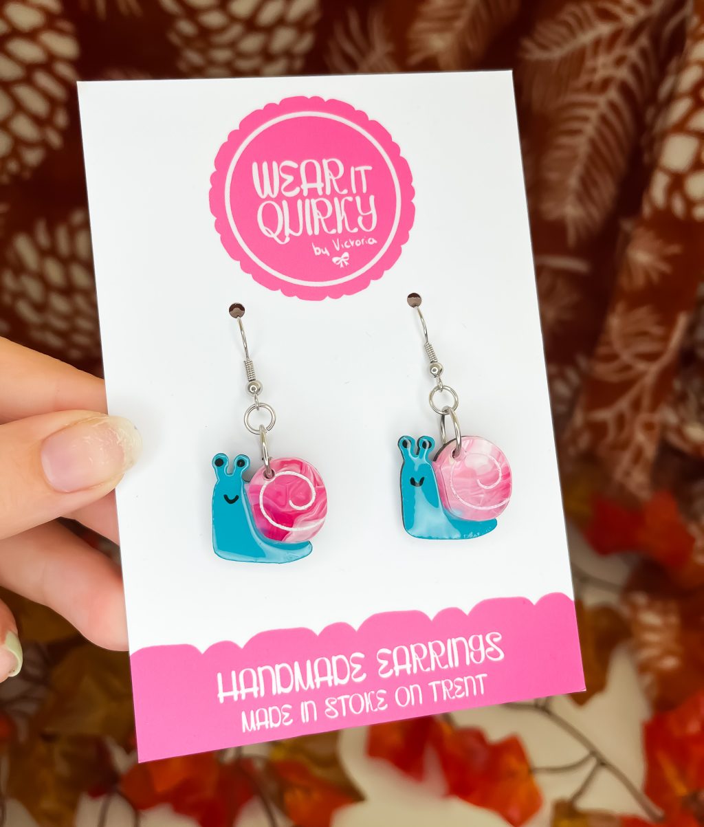 Colourful Snail Dangle Earrings