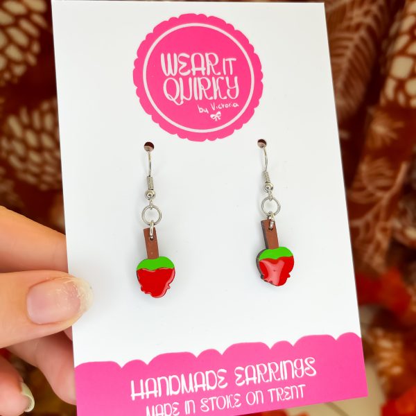 Toffee Apple Dangle Earrings