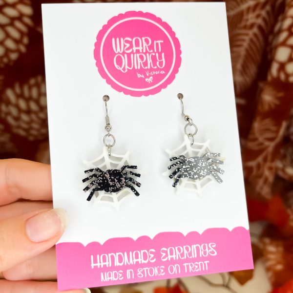 Spider Web Dangle Earrings