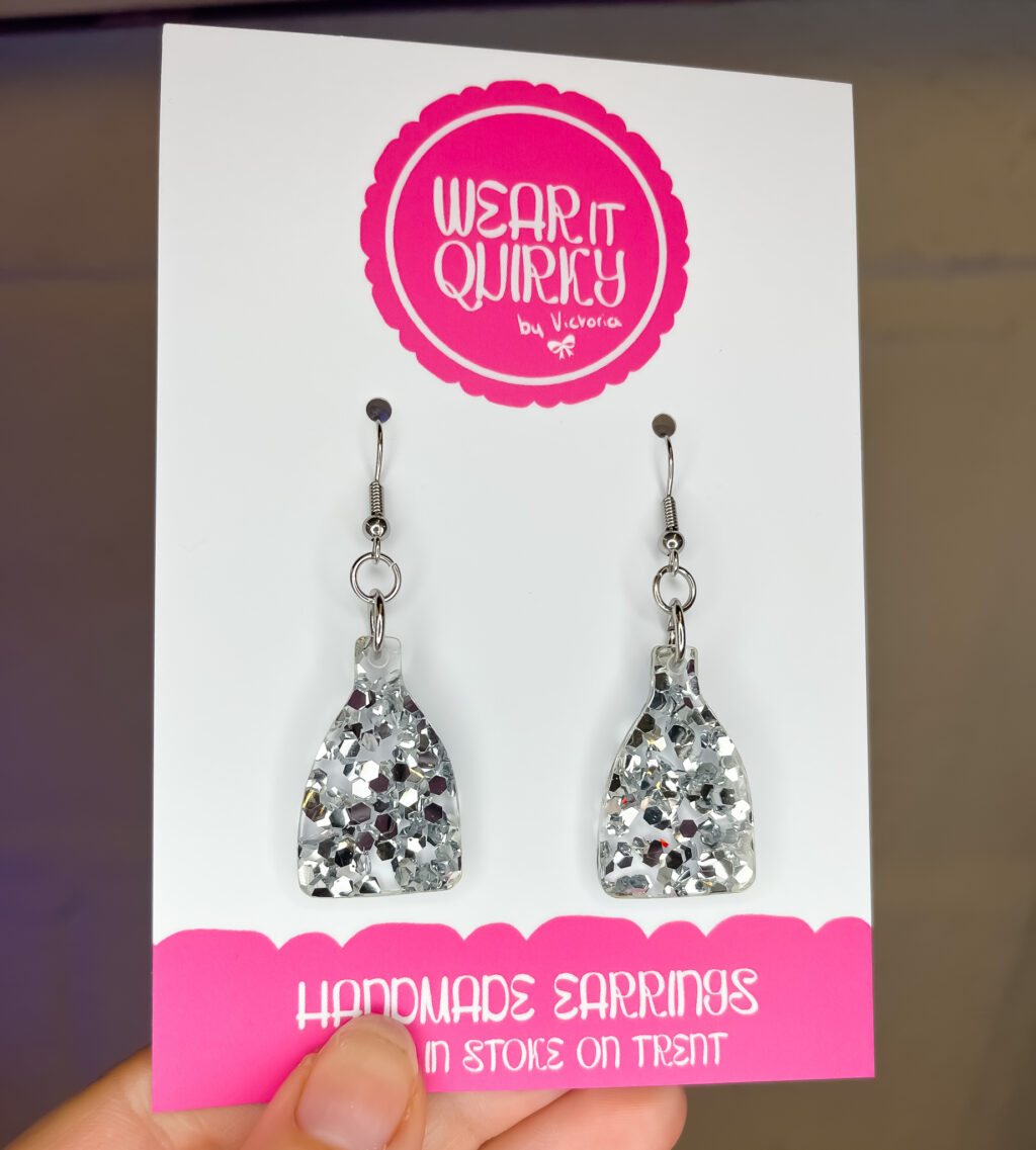 Bottle Kiln in Sparkle Earrings