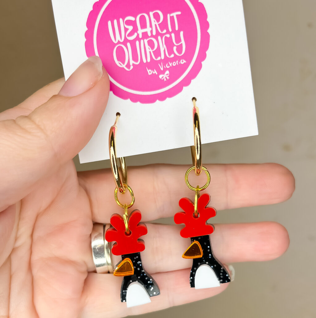 Penguin Dangle Earrings