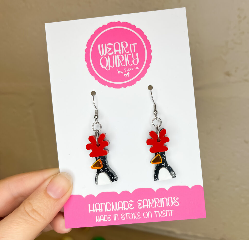 Penguin Dangle Earrings