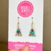 Confetti Christmas Tree Dangle Earrings