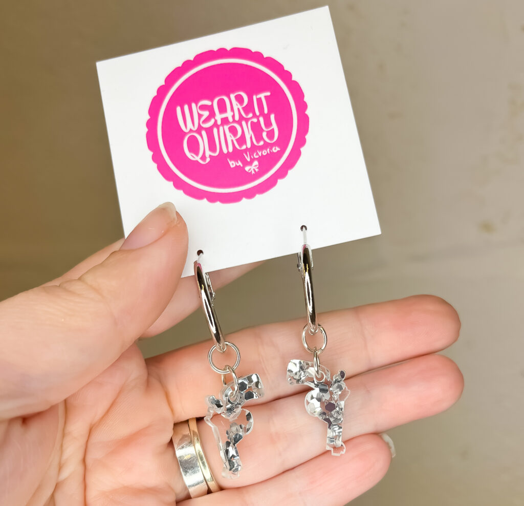 Sparkle Revolver Dangle Earrings