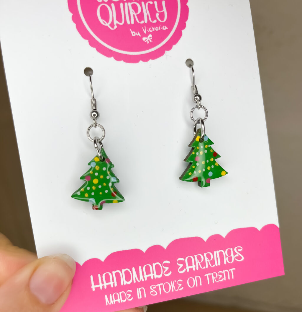 Spotty Xmas Tree Dangle