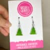 Glitter Christmas Tree Dangle Earrings