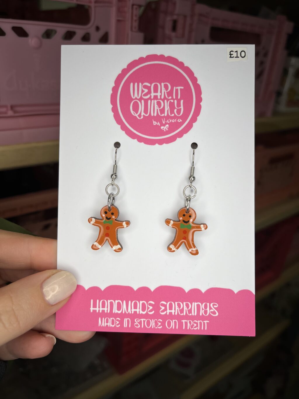 Gingerbread Men Dangle Earrings