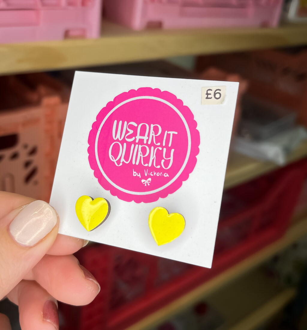 Bright Yellow Stud Earrings