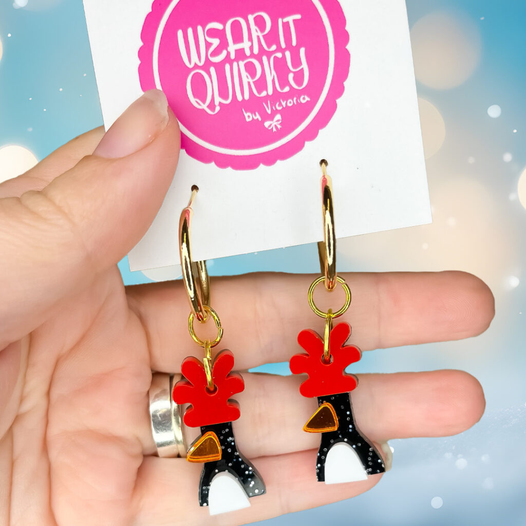 Penguin Dangle Earrings