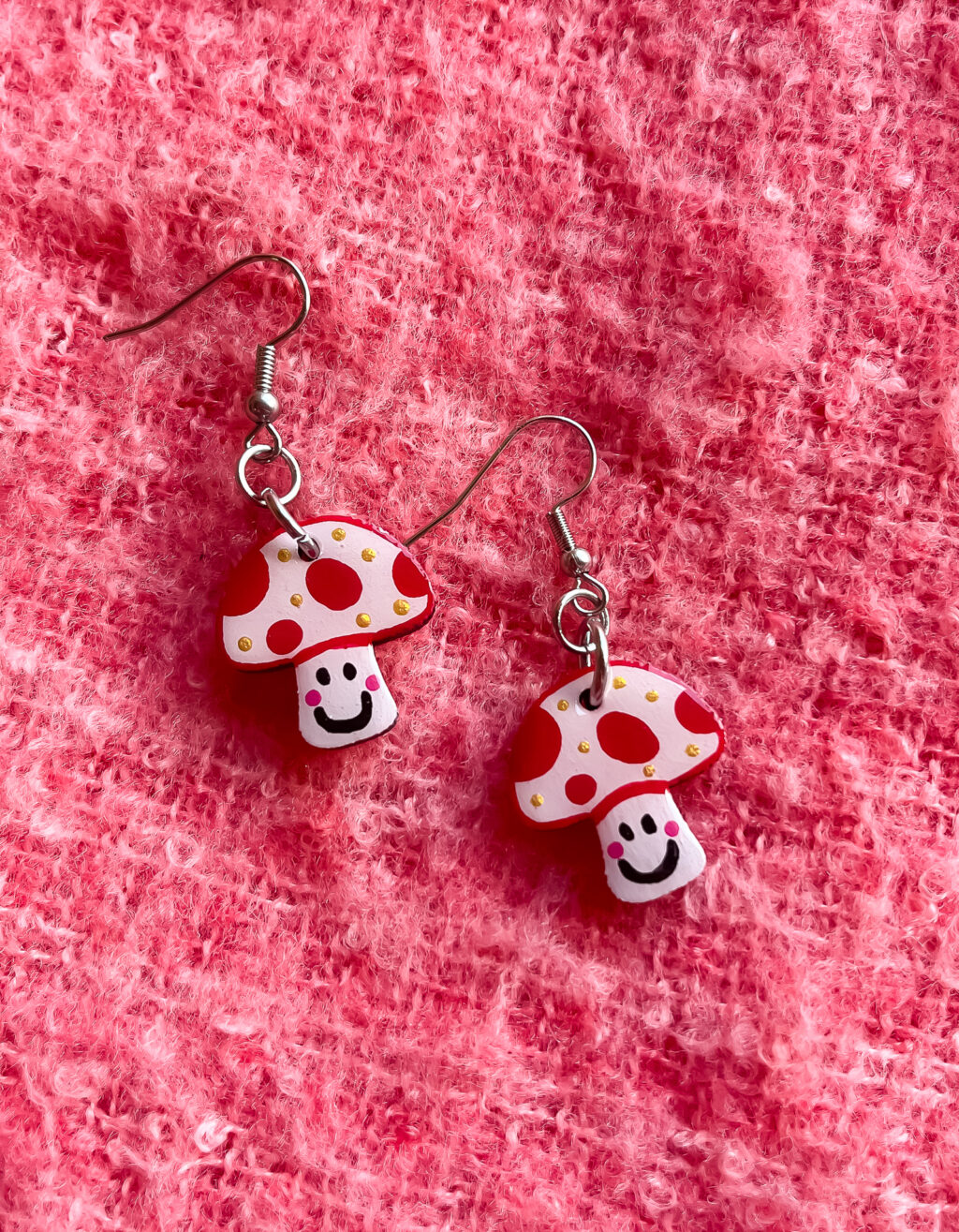 Love Shroom Dangle Earrings