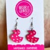 Valentine Ducks Large Earrings