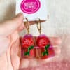 Enchanted Rose Dangle Earrings
