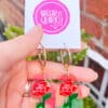 Enchanted Rose Dangle Earrings