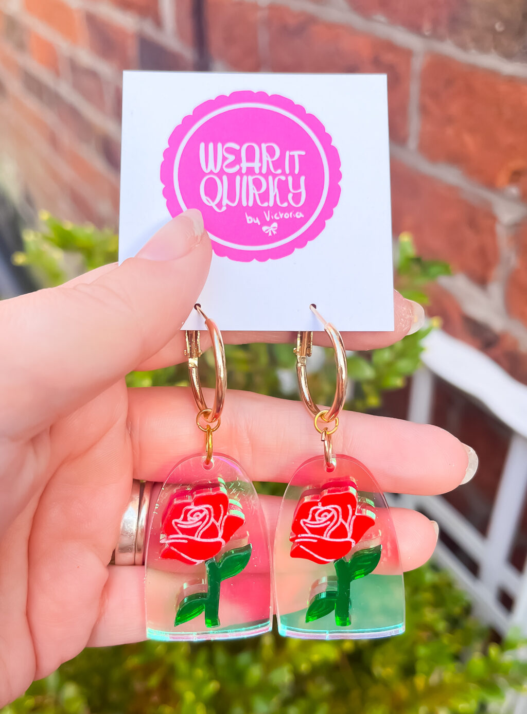 Enchanted Rose Dangle Earrings