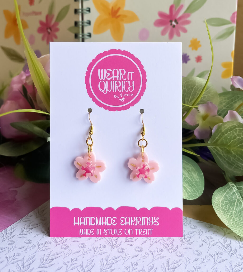 Cherry Blossom Dangle Earrings