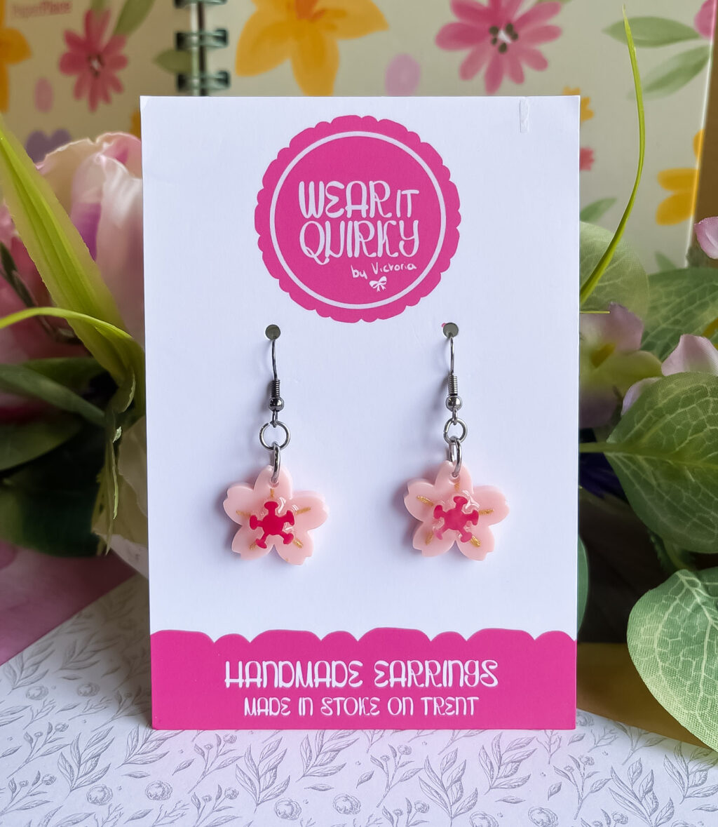 Cherry Blossom Dangle Earrings