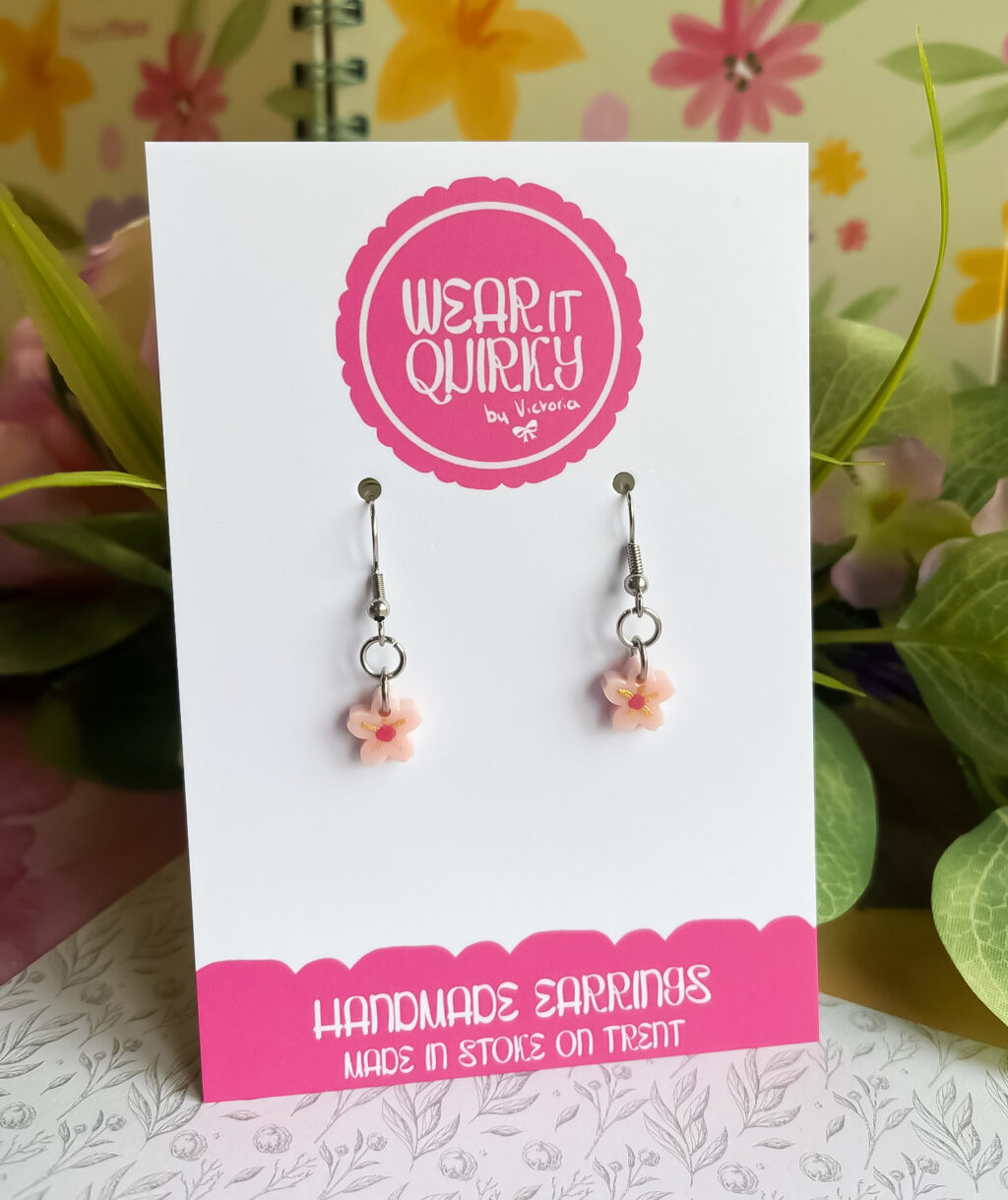 Mini Cherry Blossom Dangle Earrings