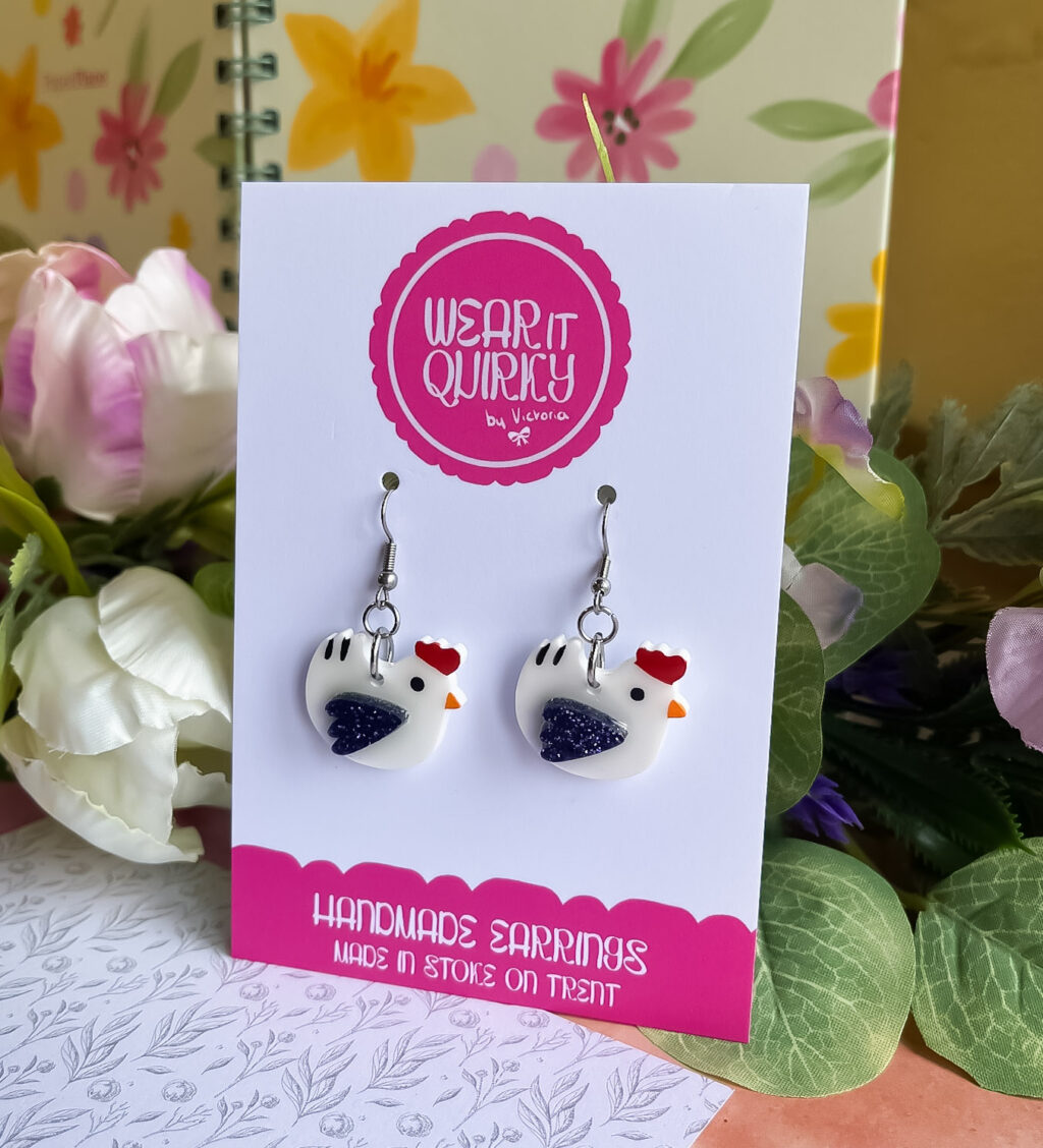 Chicken Dangle Earrings