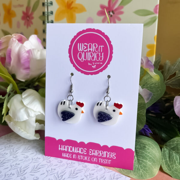 Chicken Dangle Earrings