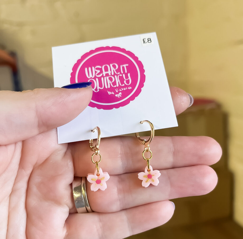 Mini Cherry Blossom Dangle Earrings