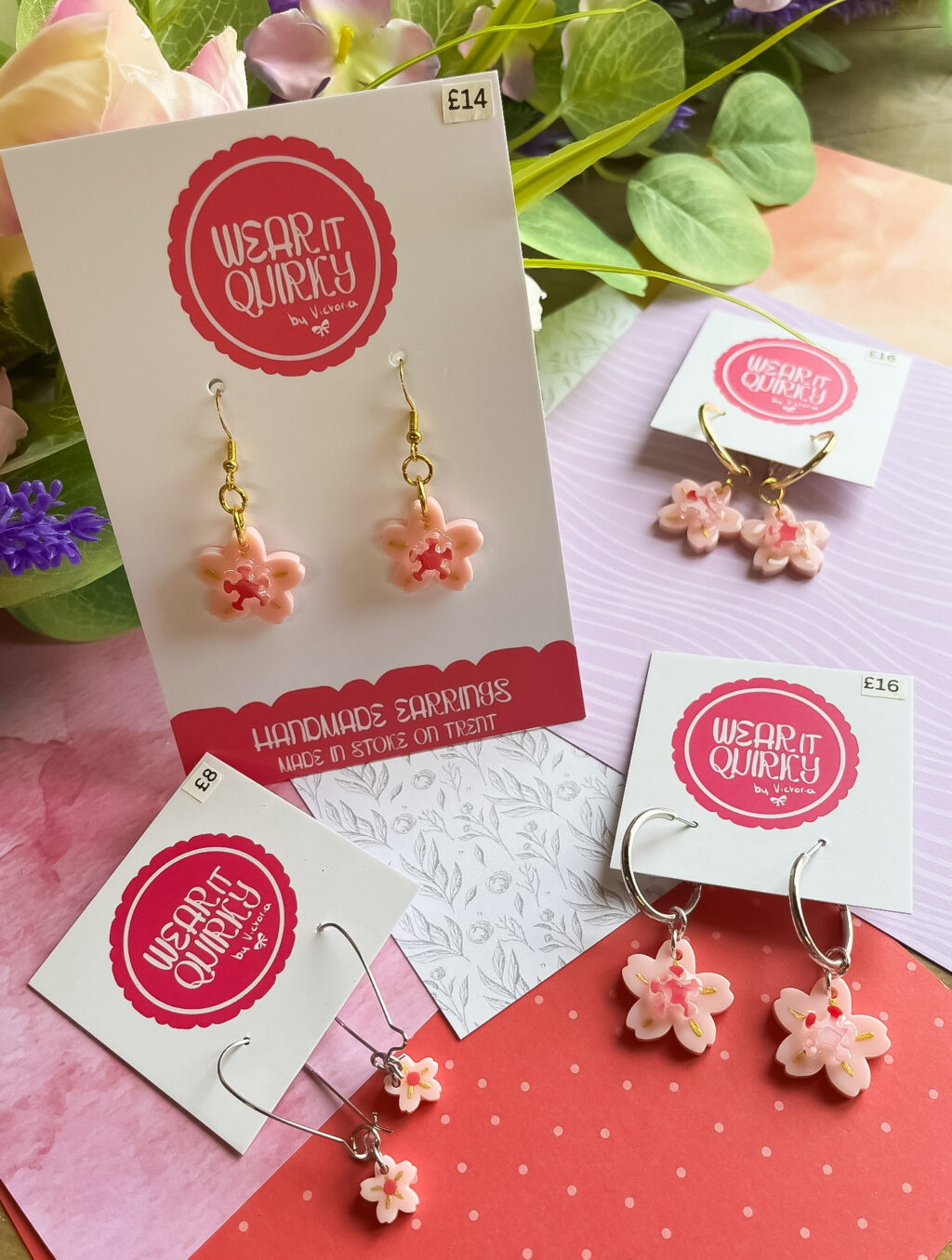 Cherry Blossom Dangle Earrings