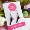 Long Tailed Tit Dangle Earrings