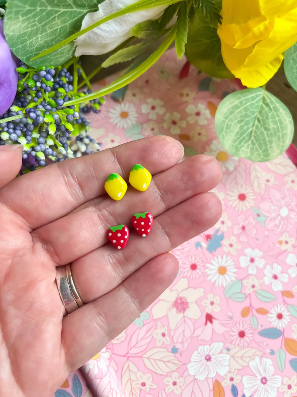 Mini Strawberry Stud Earrings