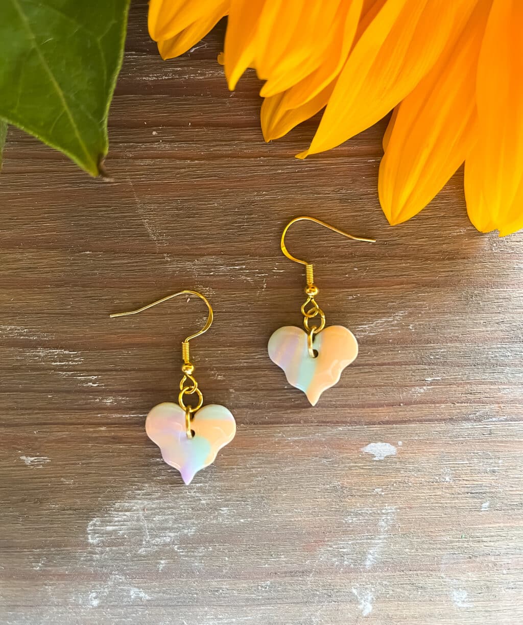 Pastel Heart Dangle Earrings