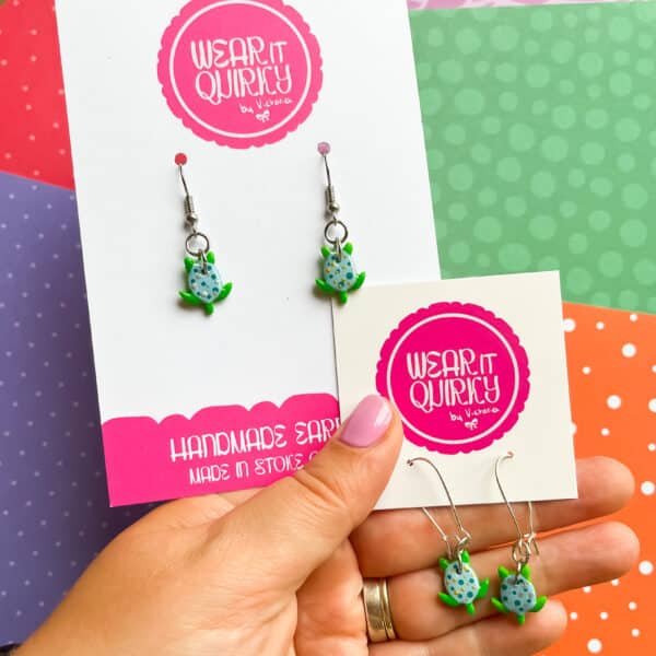 Small Turtle Dangle Earrings