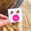 Pumpkin Stud Earrings