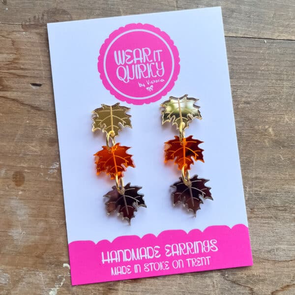 Triple Leaf Stud Earrings