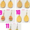 Wooden Easter Egg Dangle Earrings