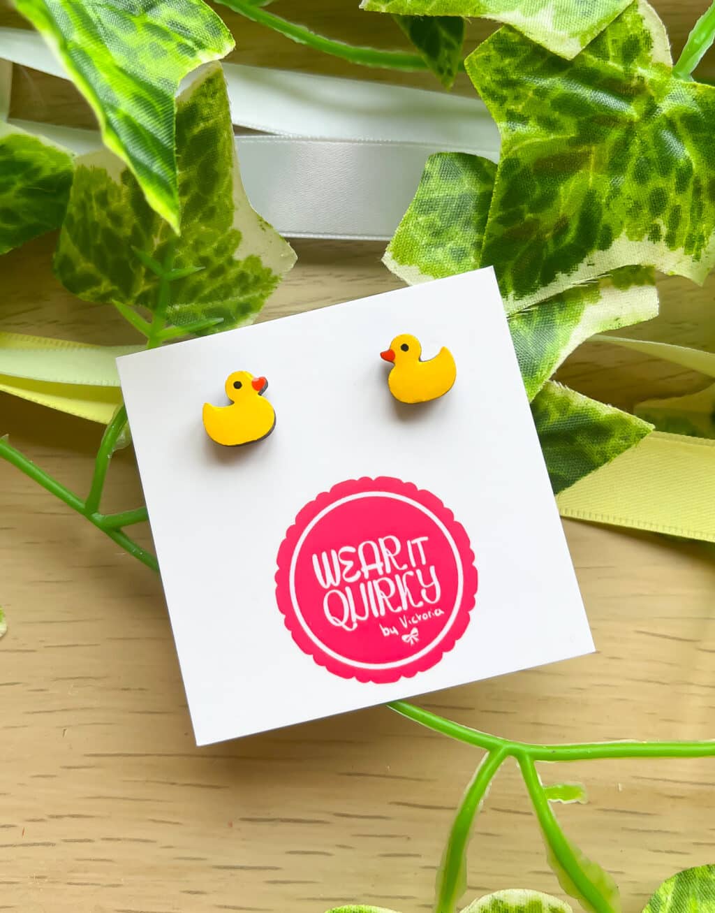 Mini Yellow Duck Stud Earrings