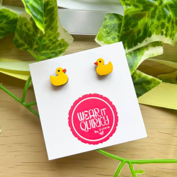 Mini Yellow Duck Stud Earrings