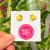 Mini Yellow Duck Stud Earrings