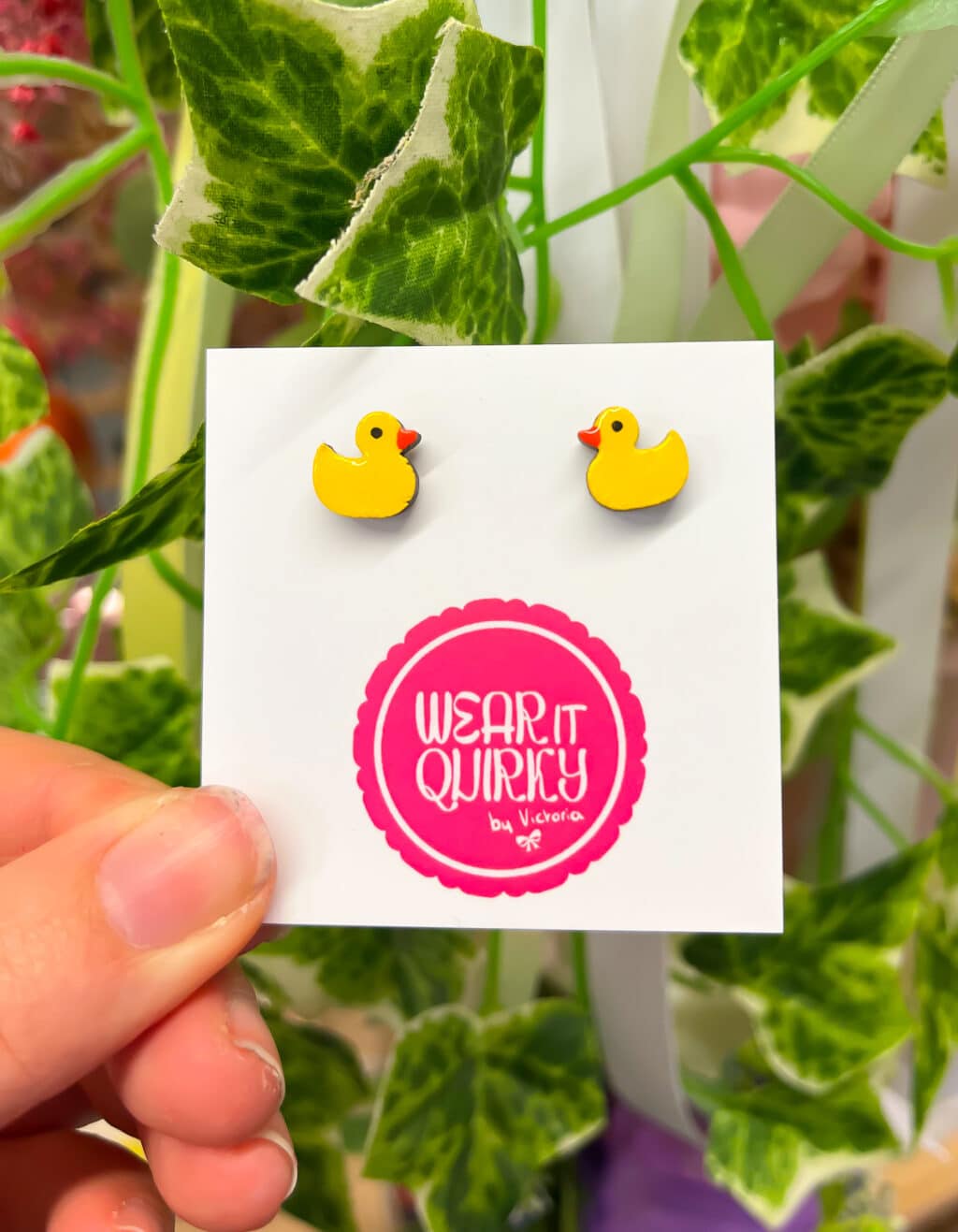 Mini Yellow Duck Stud Earrings