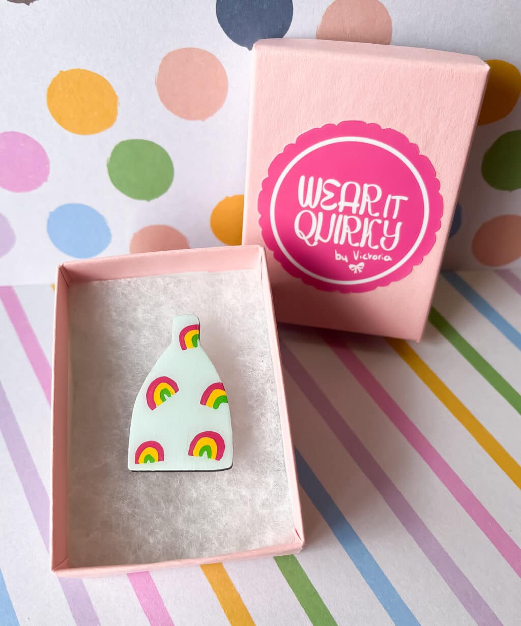 Rainbow Bottle Kiln Brooch