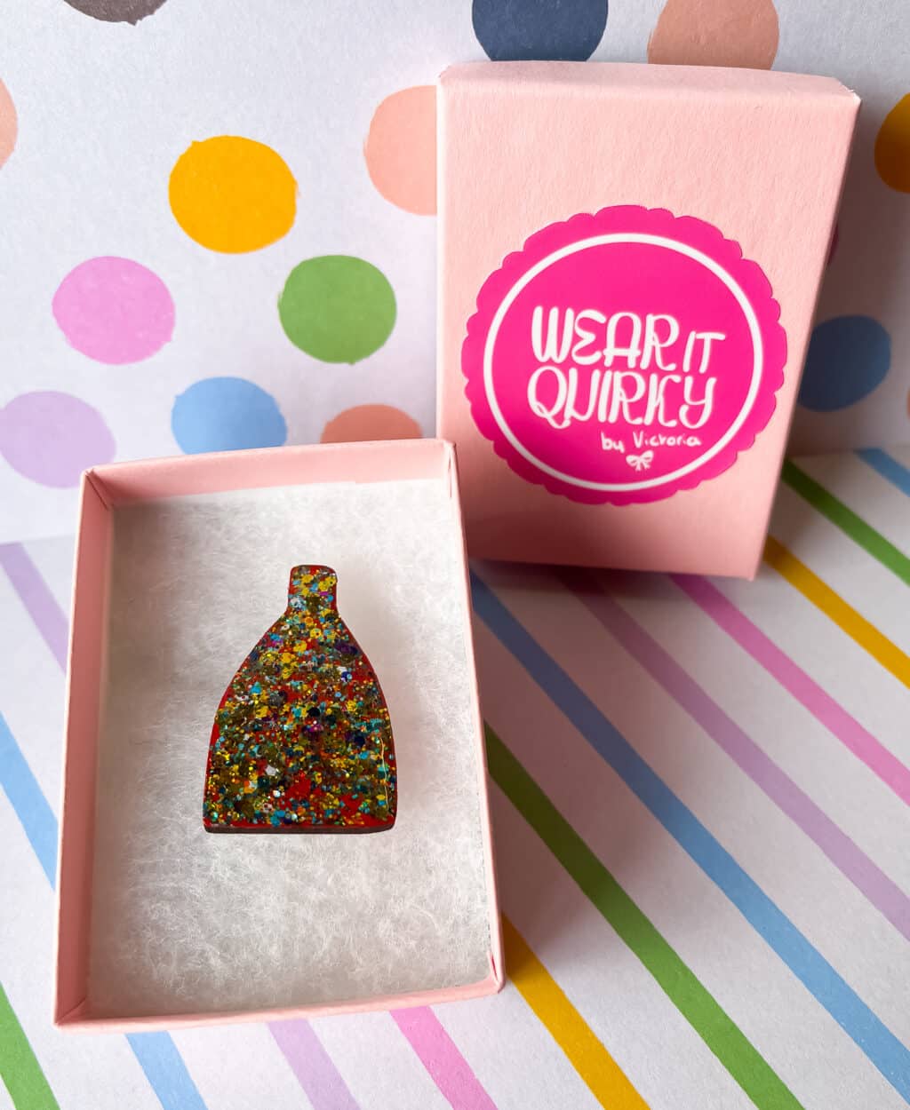 Sparkle Bottle Kiln Brooch